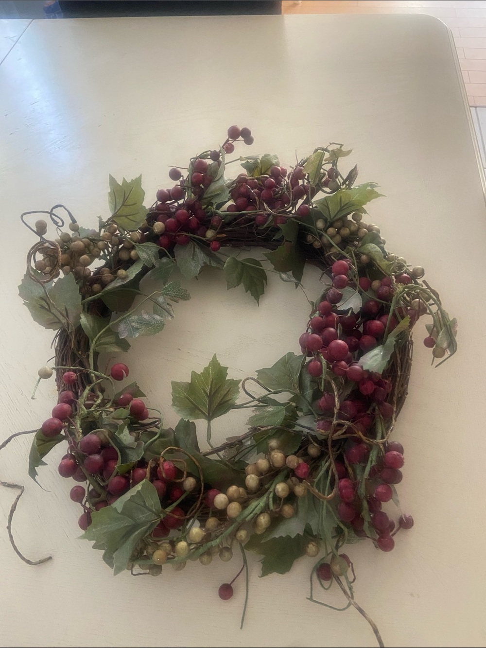 Rustic Red Berry Wreath - Home Accents
